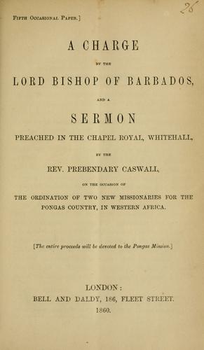 A charge by the Lord Bishop of Barbados
