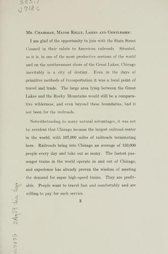 Chicago's salute to the railroads