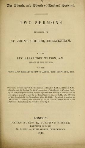 The Church, and Church of England societies