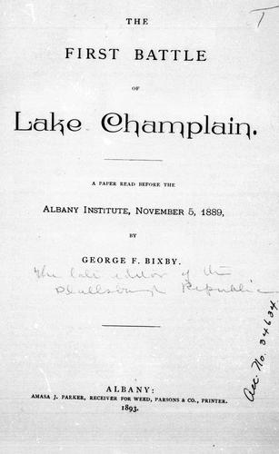 The first battle of Lake Champlain