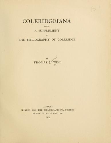Coleridgeiana
