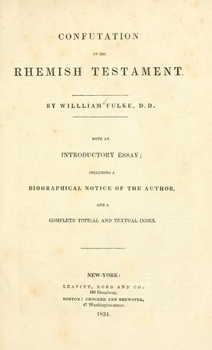 Confutation of the Rhemish Testament