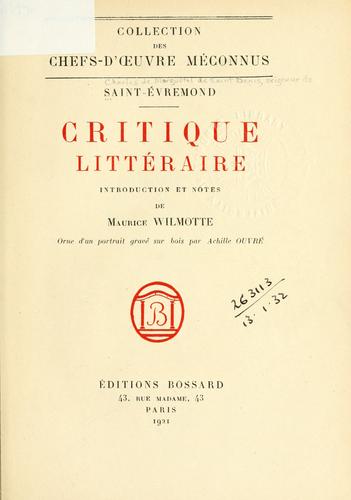 Critique littéraire