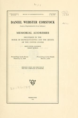 Daniel Webster Comstock (late a representative from Indiana)