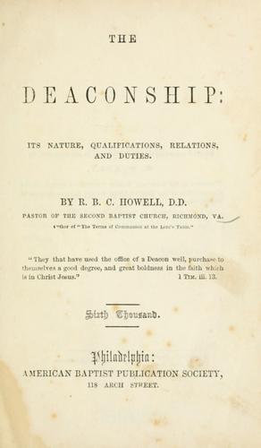 The deaconship