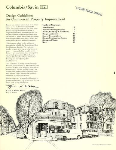 Design guidelines for commercial property improvement, columbia - savin hill