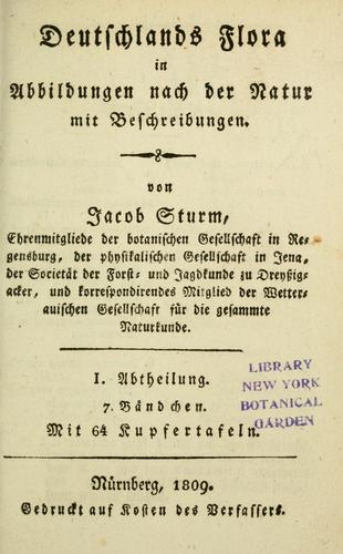 Deutschlands flora in Abbildungen nach der Natur mit Beschreibungen