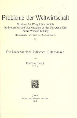Die niederländisch-indischen Kulturbanken