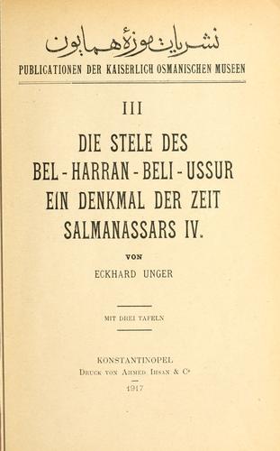 Die Stelle des Bel-harran-beli-ussur