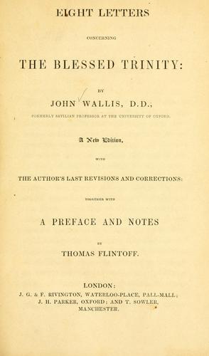 Eight letters concerning the Blessed Trinity