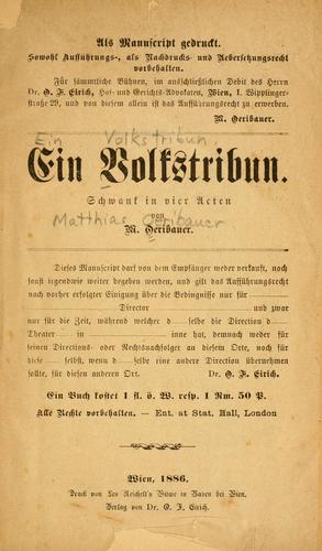 Ein Volkstribun