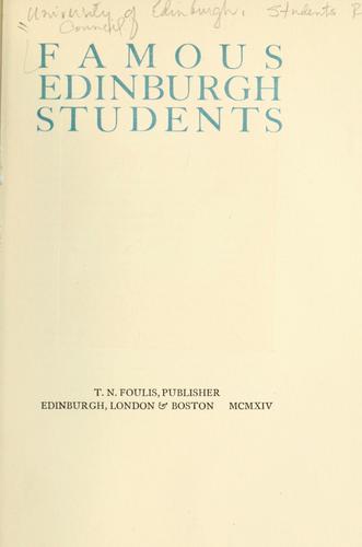 Famous Edinburgh students