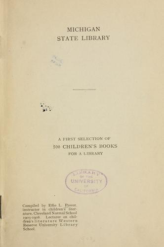 First selection of five hundred children's books
