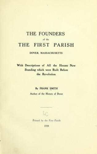 The founders of the First parish