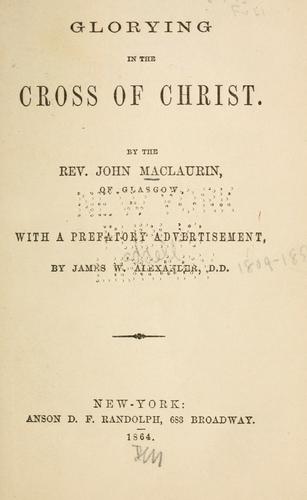 Glorying in the cross of Christ