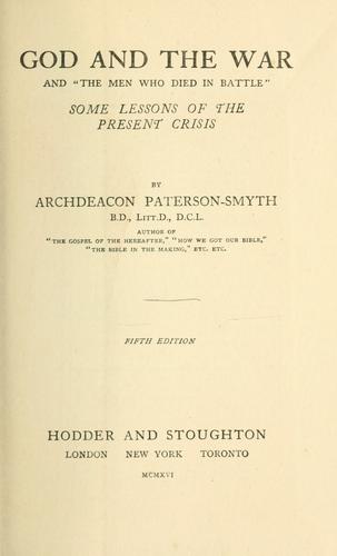 God and the war and "the men who died in battle"