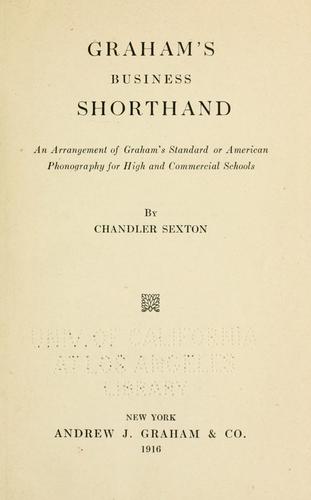 Graham's business shorthand