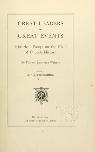 Great leaders and great events