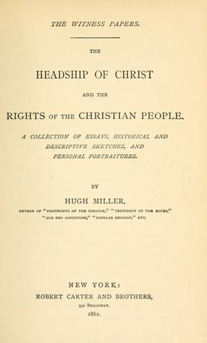 The headship of Christ and the rights of the Christian people