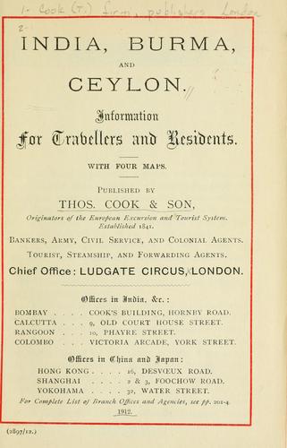 India, Burma, and Ceylon