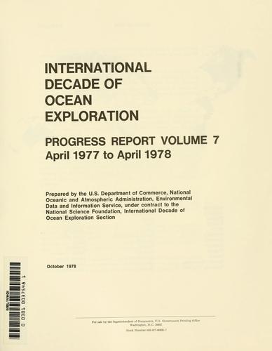 International decade of ocean exploration
