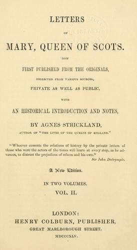Letters of Mary, Queen of Scots