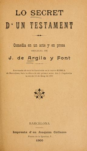 Lo secret d'un testament
