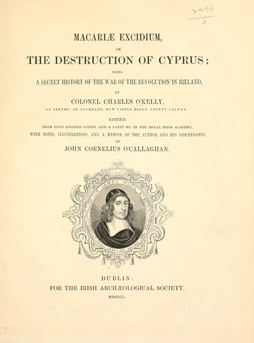 Macariae excidium, or, The destruction of Cyprus