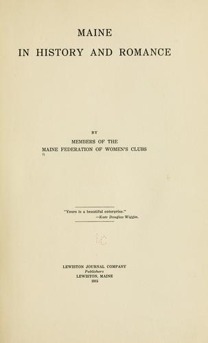 Maine in history and romance