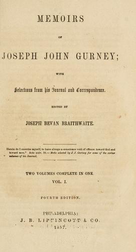 Memoirs of Joseph John Gurney