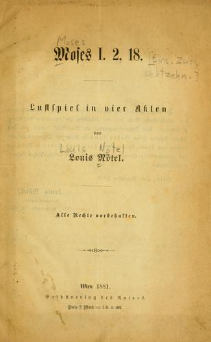 Moses I. 2, 18 [i.e. Eins. zwei, achtzehn]