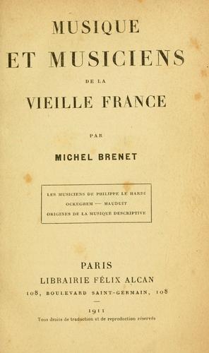 Musique et musiciens de la vieille France