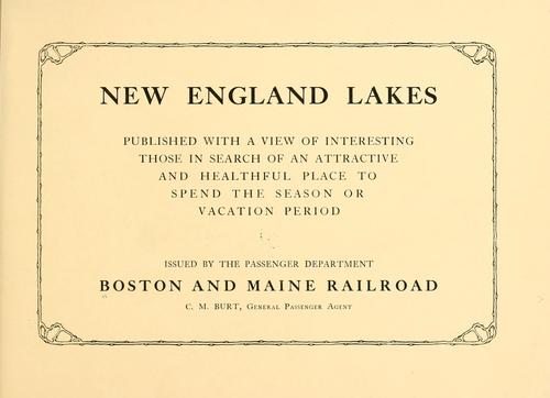 New England Lakes ..