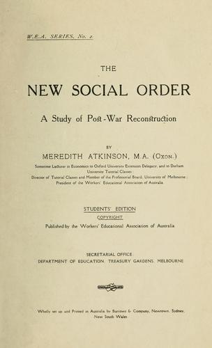 The new social order