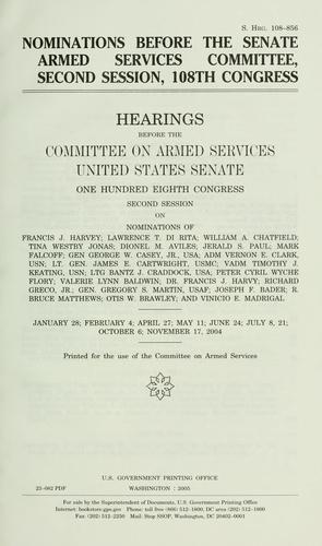 Nominations before the Senate Armed Services Committee, second session, 108th Congress