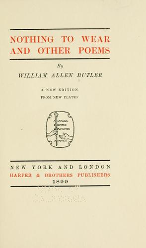 Nothing to wear, and other poems