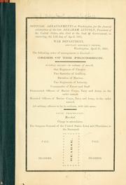 Official arrangements at Washington for the funeral solemnities of the late Abraham Lincoln, President of the United States..
