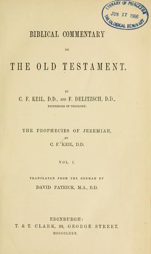 The prophecies of Jeremiah