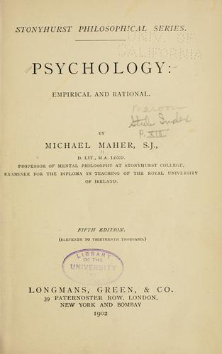 Psychology: empirical and rational