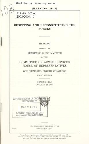 Resetting and reconstituting the forces