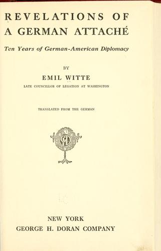 Revelations of a German attaché