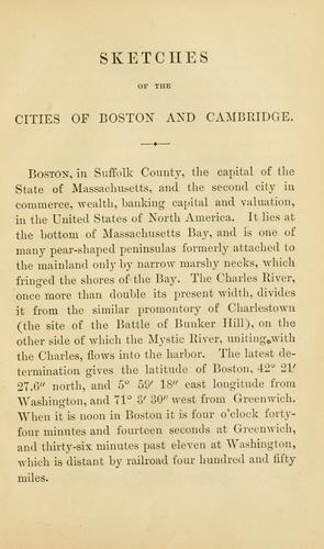 Sketch of the cities of Boston and Cambridge ..
