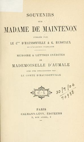 Souvenirs sur Madame de Maintenon