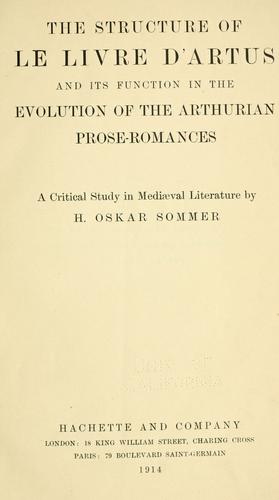 The structure of Le livre d'Artus