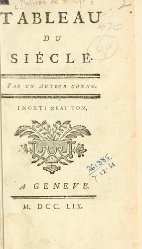 Tableau du siècle