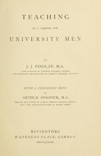 Teaching as a career for university men