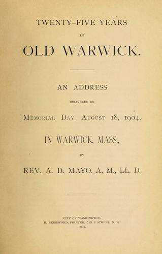 Twenty-five years in old Warwick