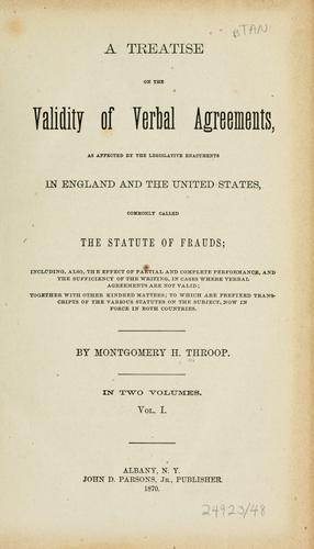 A treatise on the validity of verbal agreements