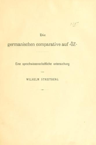 Die germanischen Comparative auf -oz-