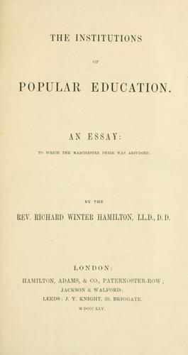 The institutions of popular education